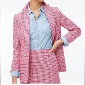 J Crew Pink Houndstooth Blazer Campbell!